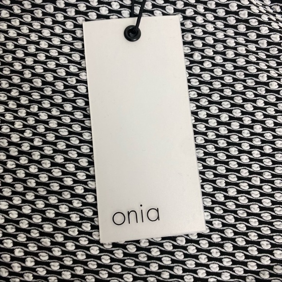 ONIA Leah Bikini Bottom, Textured Dot, Black/White - Picture 4 of 8